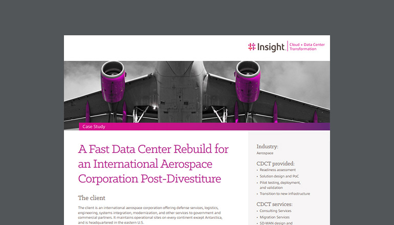 Aerospace Corporation Undergoes Fast Data Center Rebuild After Divestiture