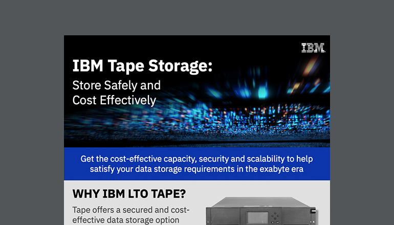 Article IBM Tape Storage: Store Safely and Cost Effectively  Image