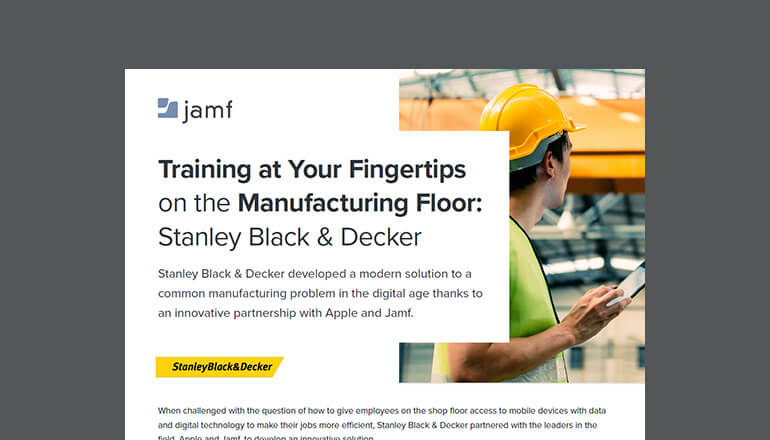 Article Stanley Black & Decker Equips Shop Floor Employees With Mobile Devices Image